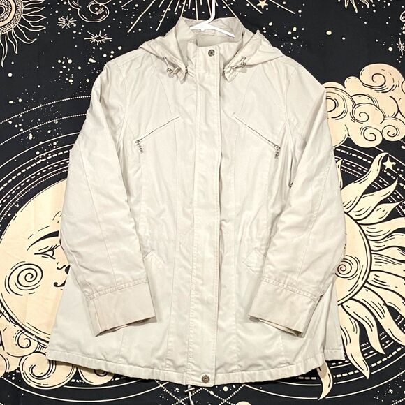 ZeroXposur Other - ZeroXposur Jacket Women's XL Beige Bomber Mesh Lined Hooded Workwear Streetwear